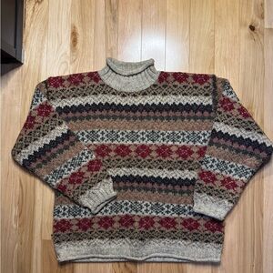 Multicolor Patterned Men's Sweater